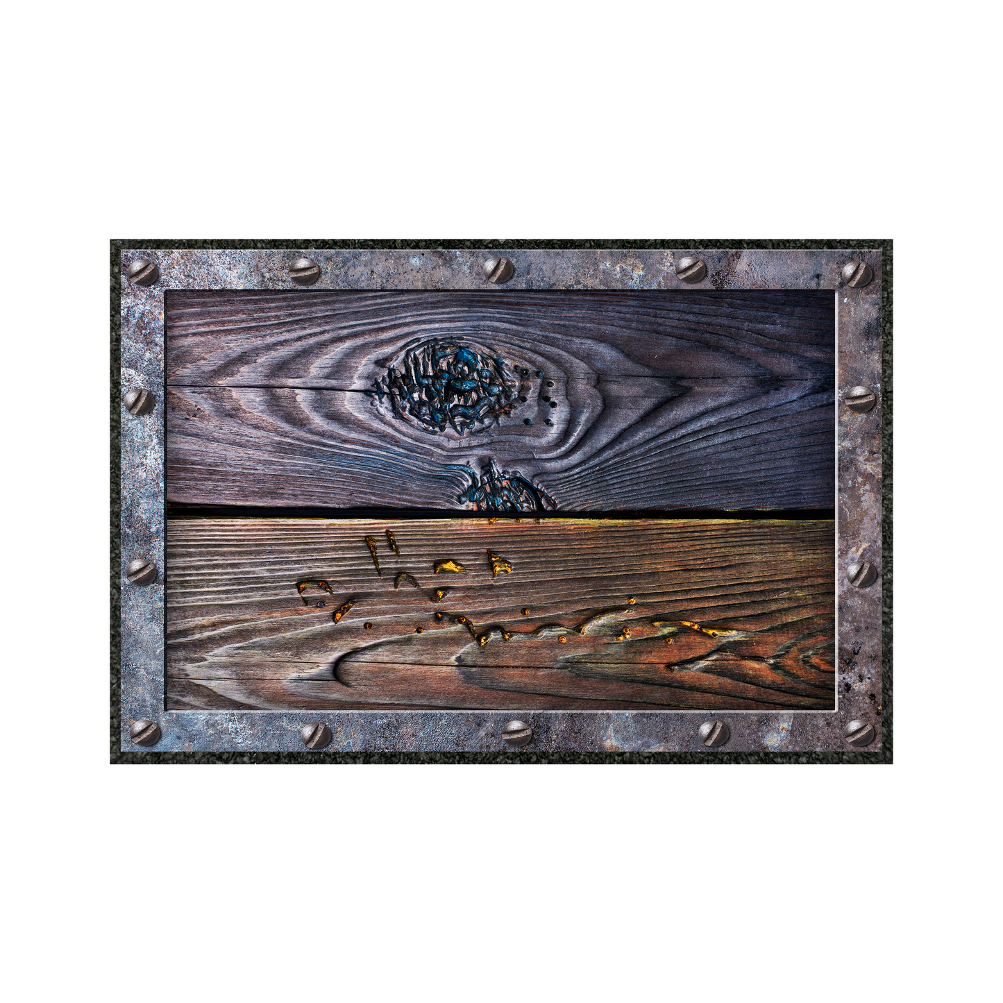 WOOD & STEEL 12" x 18"